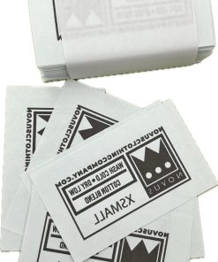 Iron on clothing labels